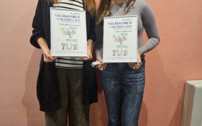 Mina Zadravec i Elizabeta Canjuga dobitnice plakete Veliko srce Varaždina 2025.