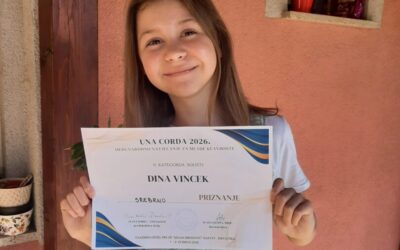 Dina Vincek iz 4.a osvojila srebrno priznanje na Međunarodnom natjecanju za mlade klaviriste