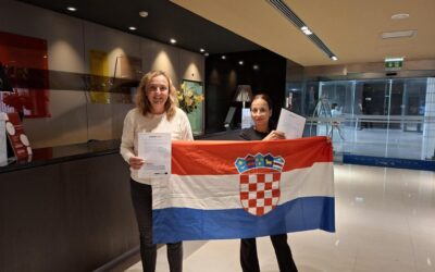 Učiteljice VI. osnovne škole Varaždin Petra Kanešić i Ivana Canjuga na Erasmus + tečaju „Digital Tools in a Digital Classroom and AI Chatbots in Education“ Lisabon, Portugal